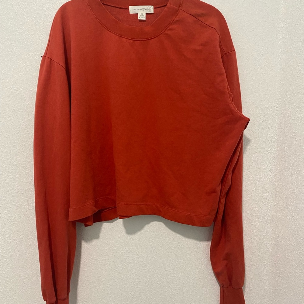 Treasure and Bond Burnt Orange Crop SZ XS